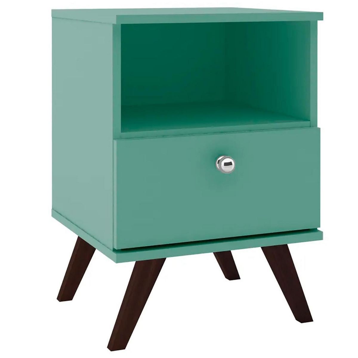 HOGA - Velador 1 Cajón(es) Retro 40x58x38 cm Oliva