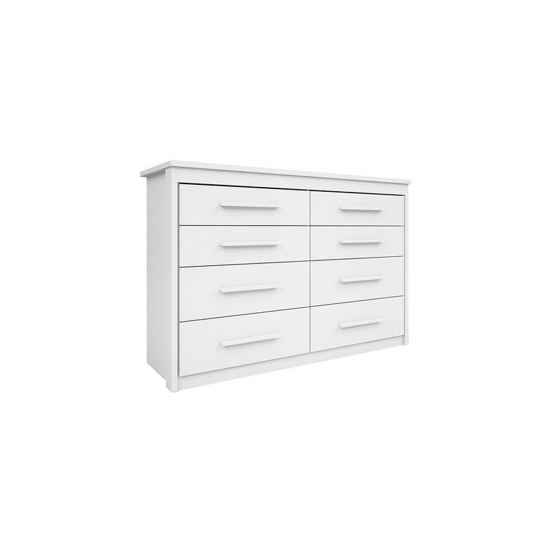 HOGA - Cómoda 8 Cajón(es) Elegance 135x95x48 cm Blanco
