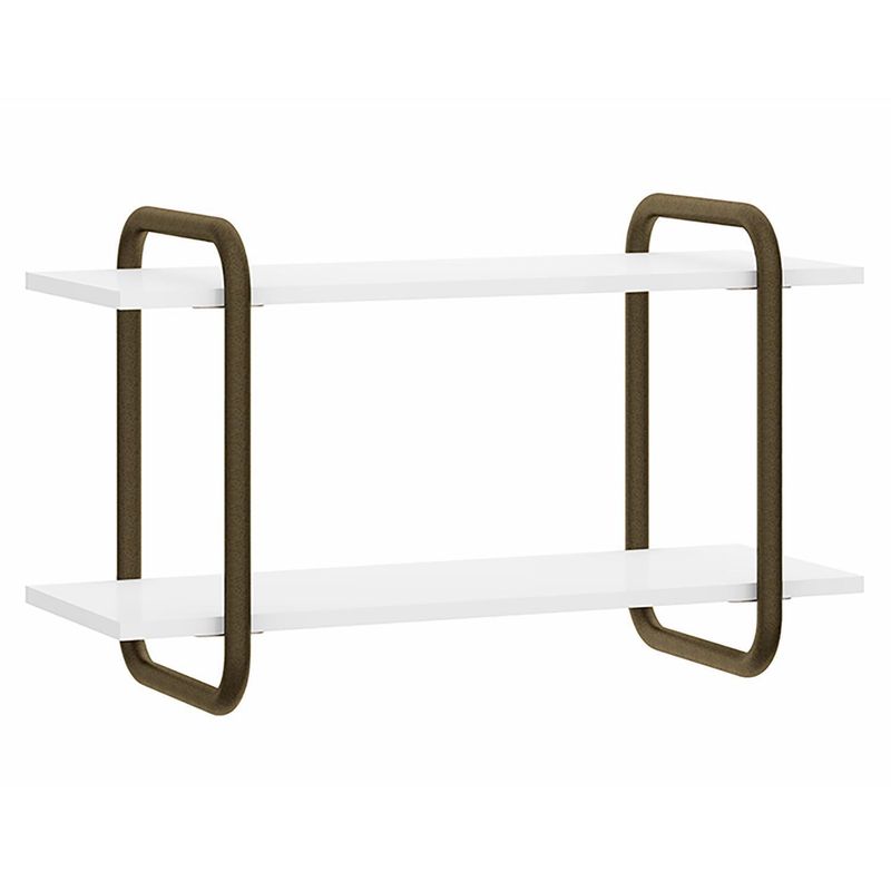 HOGA - Repisa Connect MDP 2 Nivel(es) 70x42x29 cm Blanco