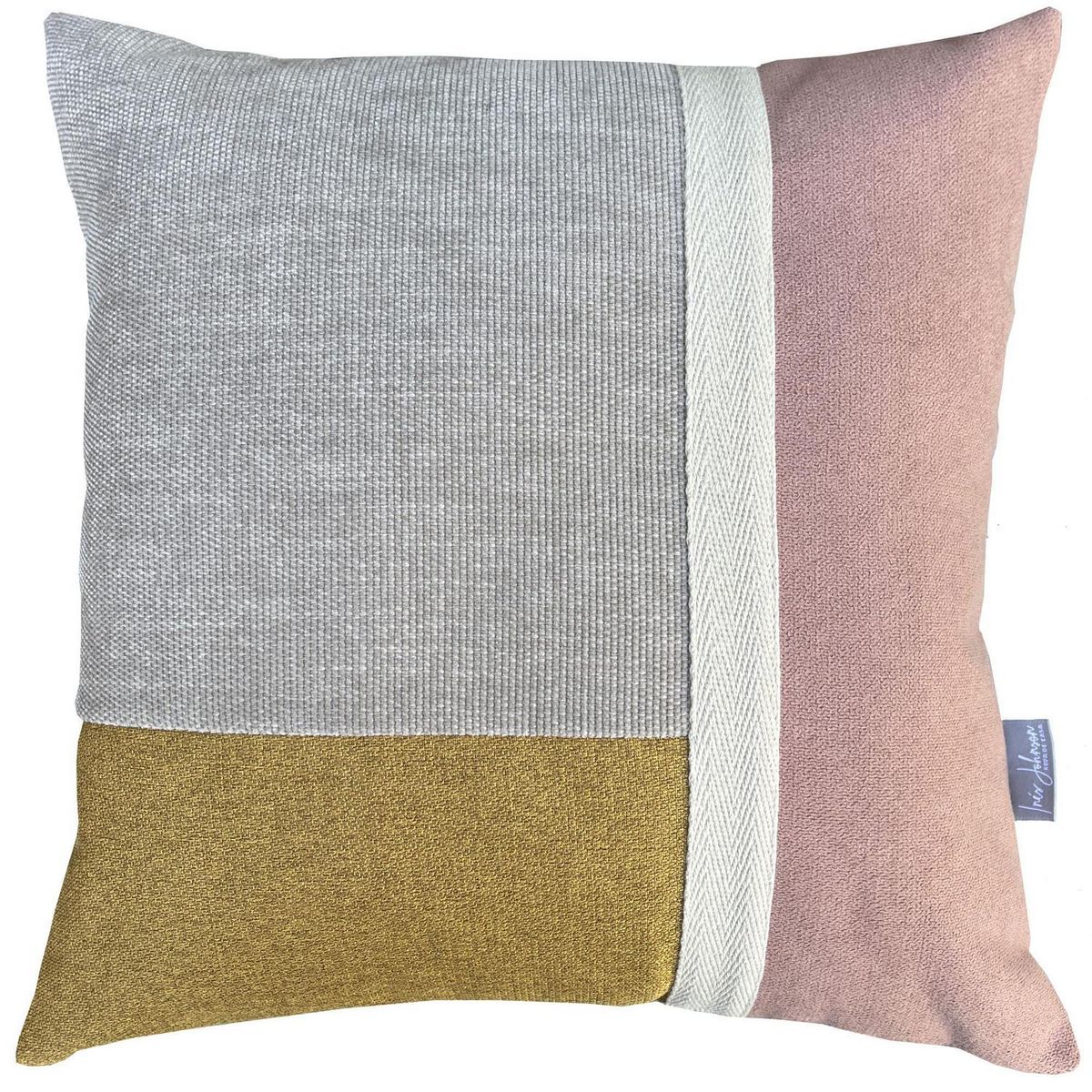 INES JOHNSON - Cojín Trío espiga rosa Multicolor 44x44 cm