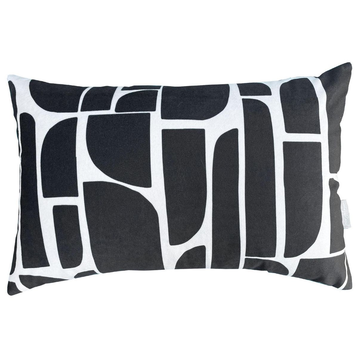 INES JOHNSON - Cojín Solar st Crudo y negro 50x33 cm