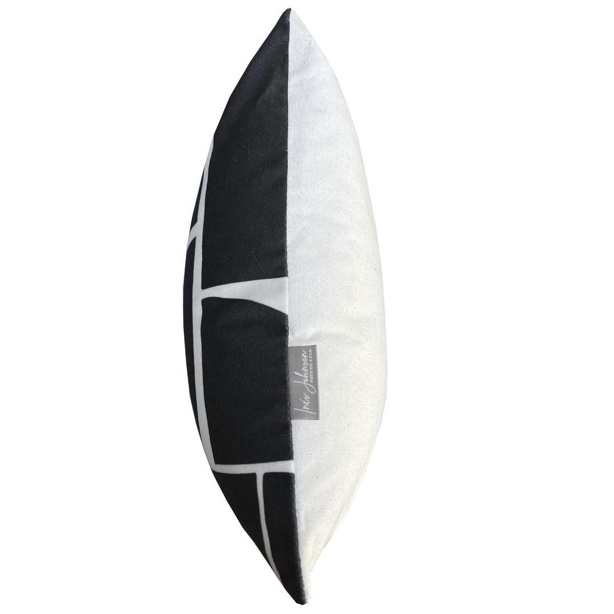 INES JOHNSON - Cojín Solar st Crudo y negro 50x33 cm