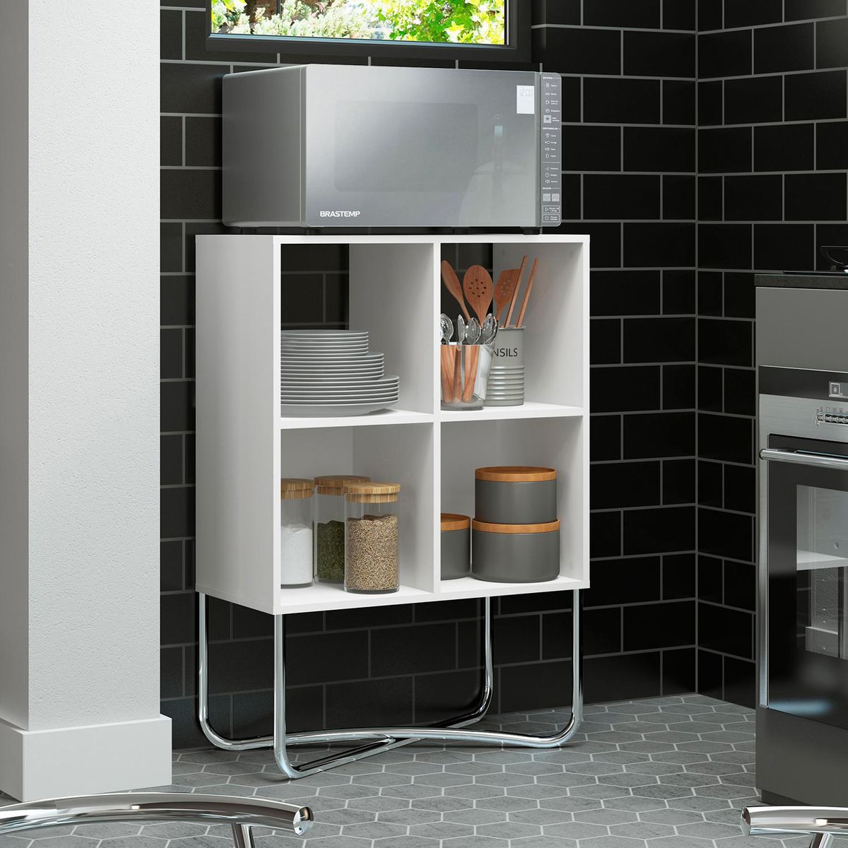 HOGA - Estante Connect MDP 2 Nivel(es) 70x100x36 cm Blanco