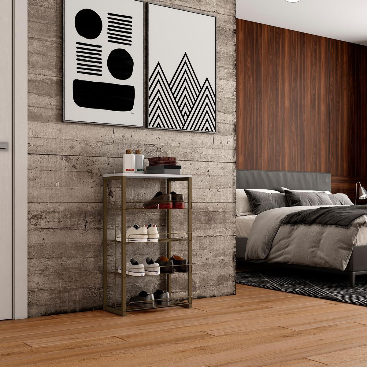 HOGA - Estante Bloe MDP 4 Nivel(es) 48x85x32 cm Blanco