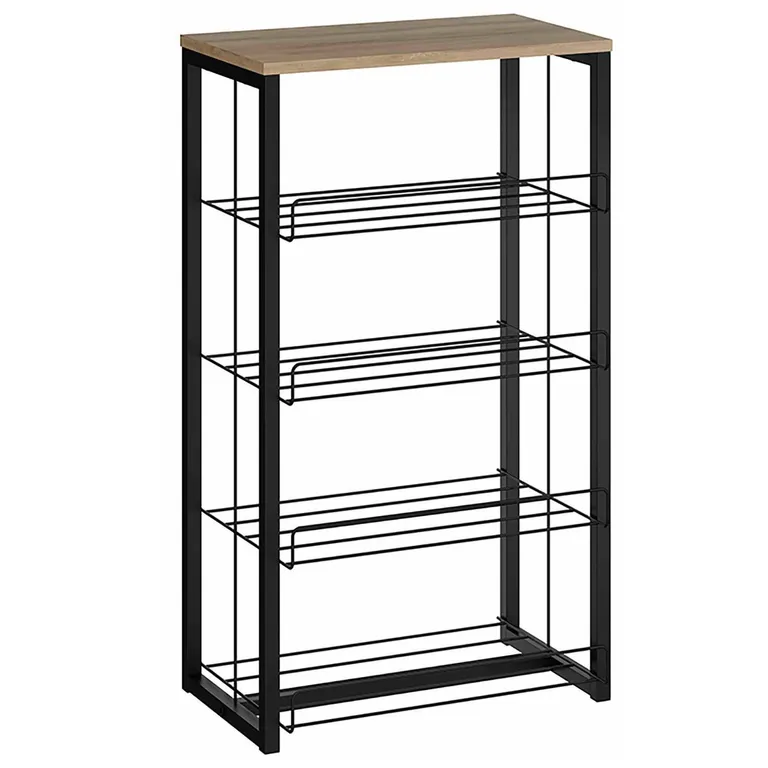HOGA Estante Noce MDP 4 Nivel(es) 48x85x32 cm Café/Negro