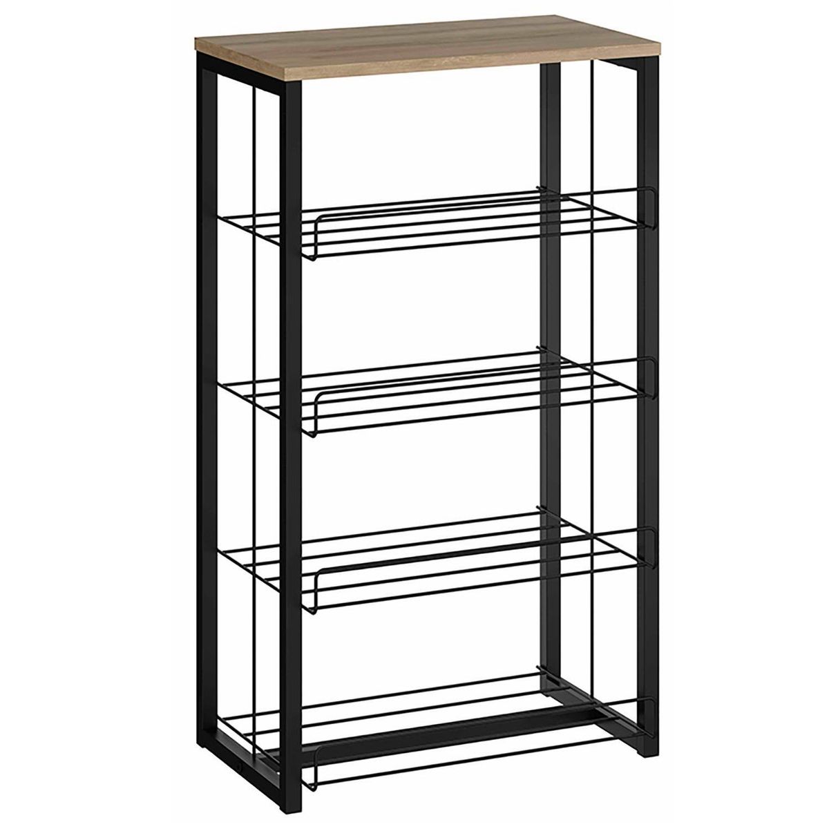 HOGA - Estante Noce MDP 4 Nivel(es) 48x85x32 cm Café/Negro