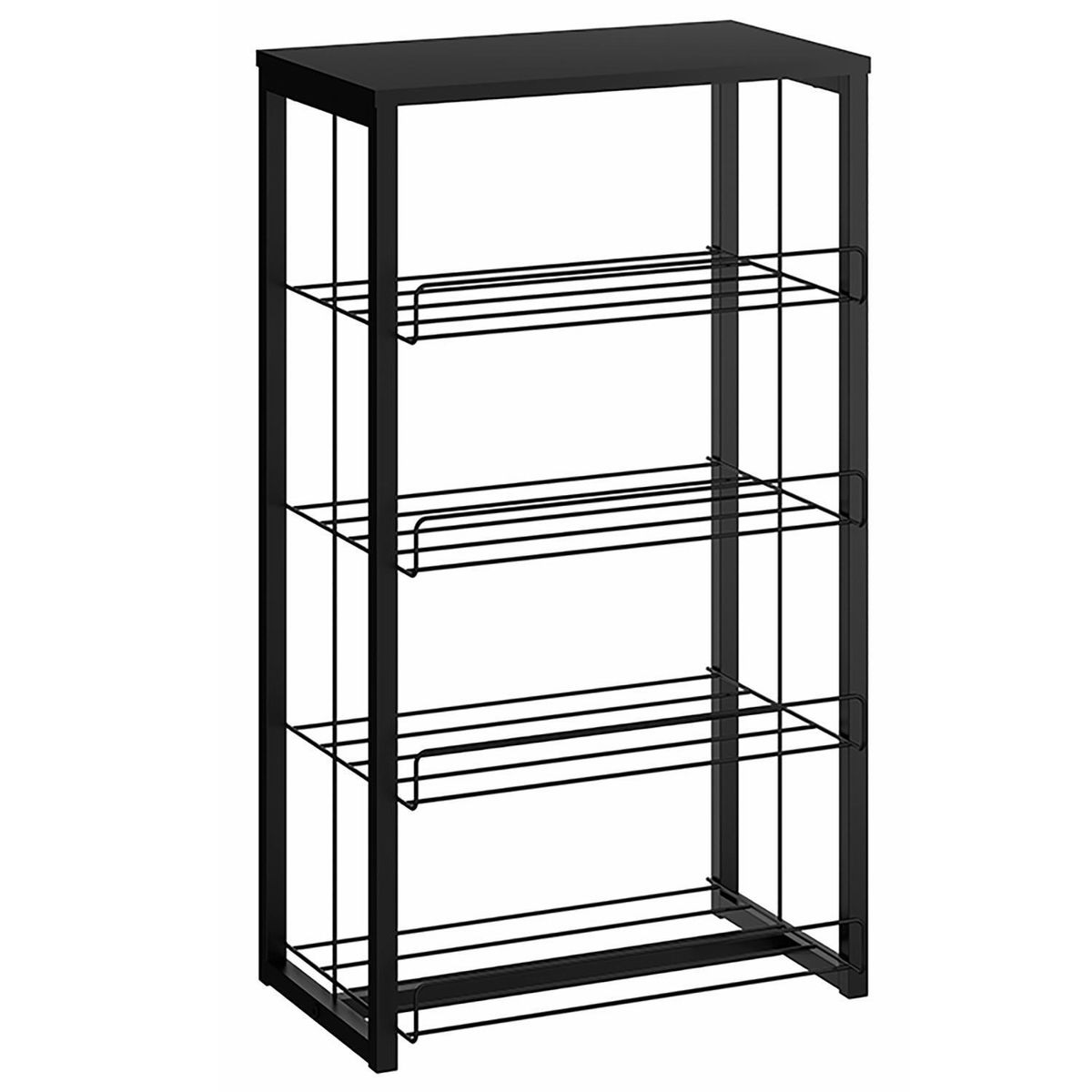 HOGA - Estante MDP 4 Nivel(es) 48x85x32 cm Negro