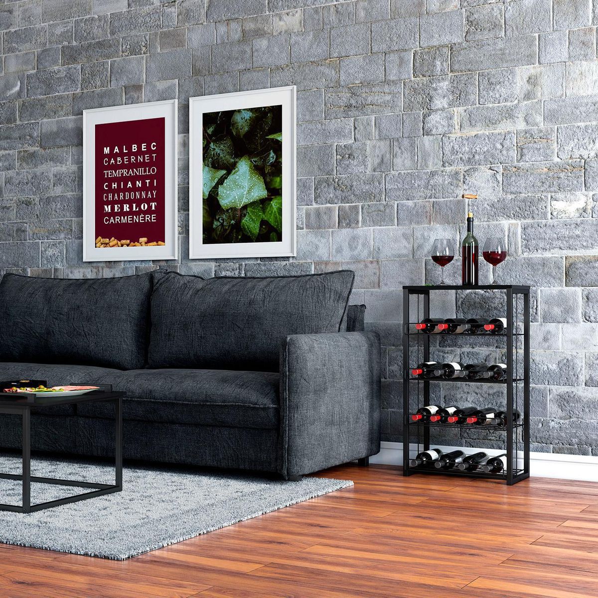 HOGA - Estante MDP 4 Nivel(es) 48x85x32 cm Negro