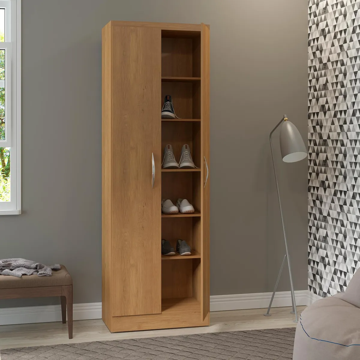 HOGA - Estante Pop MDP 5 Nivel(es) 61x182x36 cm Marrón