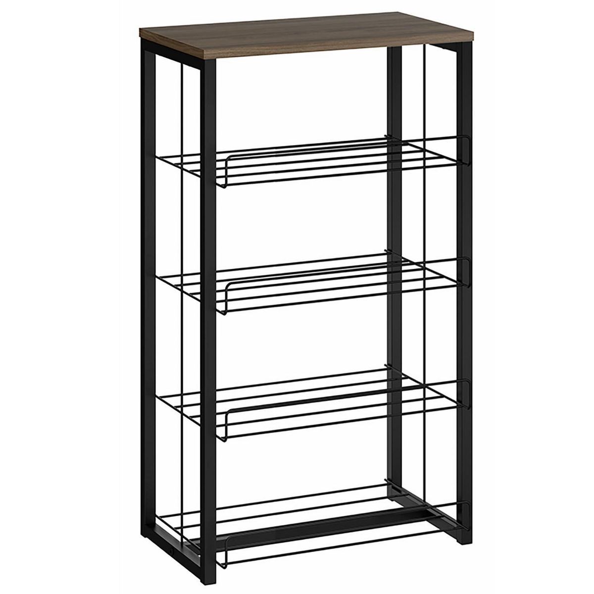 HOGA - Estante MDP 4 Nivel(es) 48x85x32 cm Legno/Negro