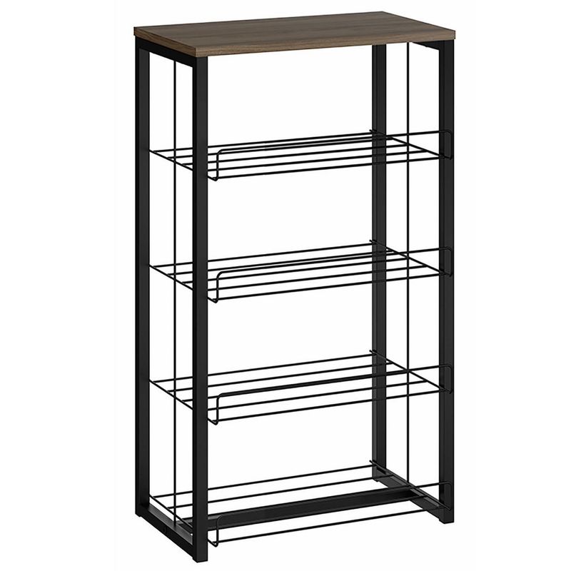 HOGA - Estante MDP 4 Nivel(es) 48x85x32 cm Legno/Negro