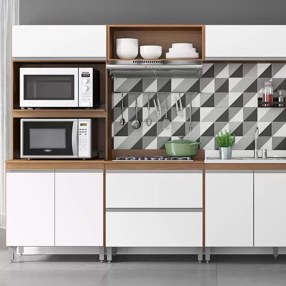 HOGA - Estante Sabrina MDP 1 Nivel(es) 80x30x32 cm Avellana