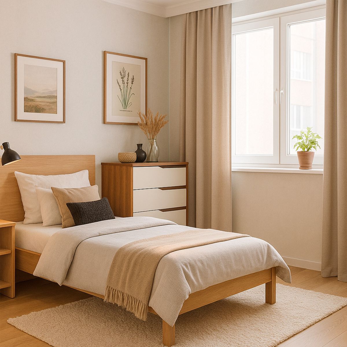 ALTAVISION - Cómoda 2 Cajón(es) Atria 92x104x45 cm Blanco - café