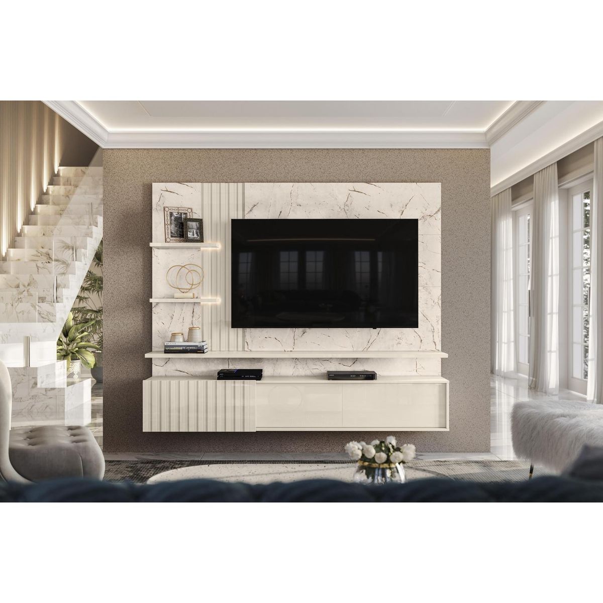 ALTAVISION - Home TV 65 " Atena Blanco 200x167.5x35 cm