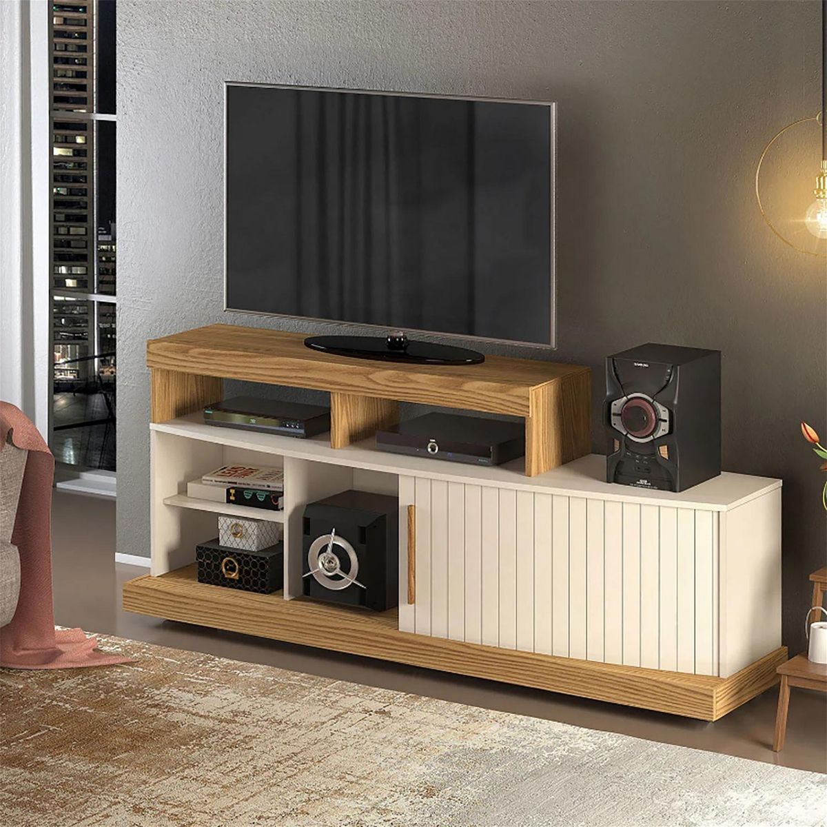 ALTAVISION - Rack TV 47 " Scala Blanco 160x72x40 cm