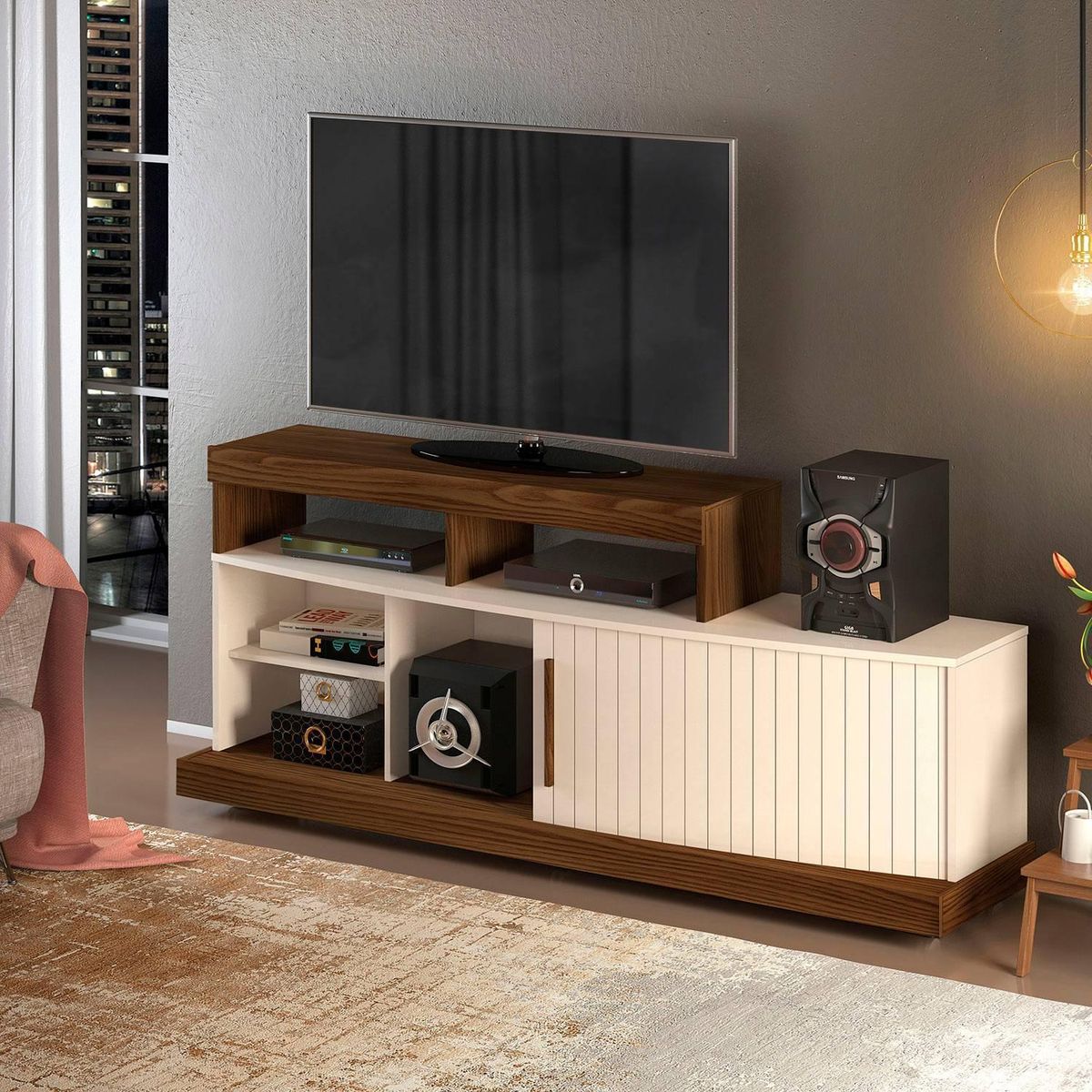 ALTAVISION - Rack TV 47 " Scala Blanco 160x72x40 cm