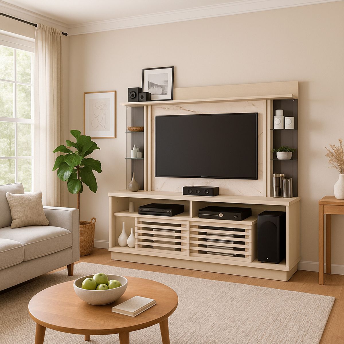 ALTAVISION - Home TV 55 " Gold Blanco 230x186x45.5 cm