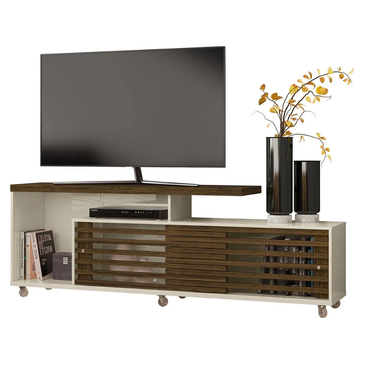 ALTAVISION - Rack TV 65 " Frizz Blanco - café 182x64x39 cm