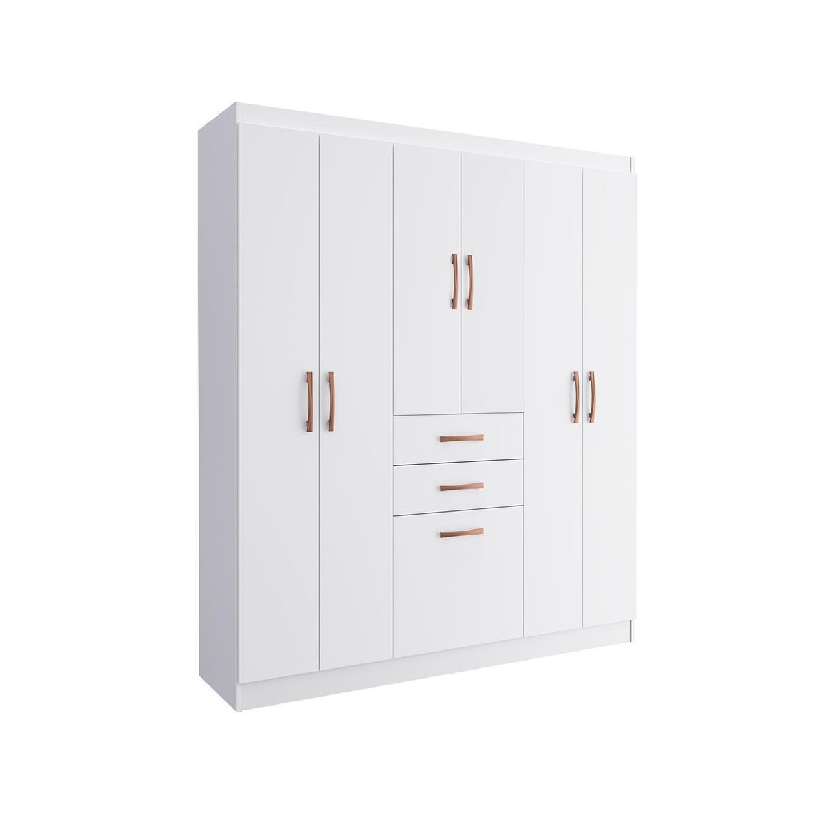 HOGA - Clóset Cancún 6 Puerta(s) 3 Cajón(es) 4 Repisa(s) 156x183x40 cm Blanco