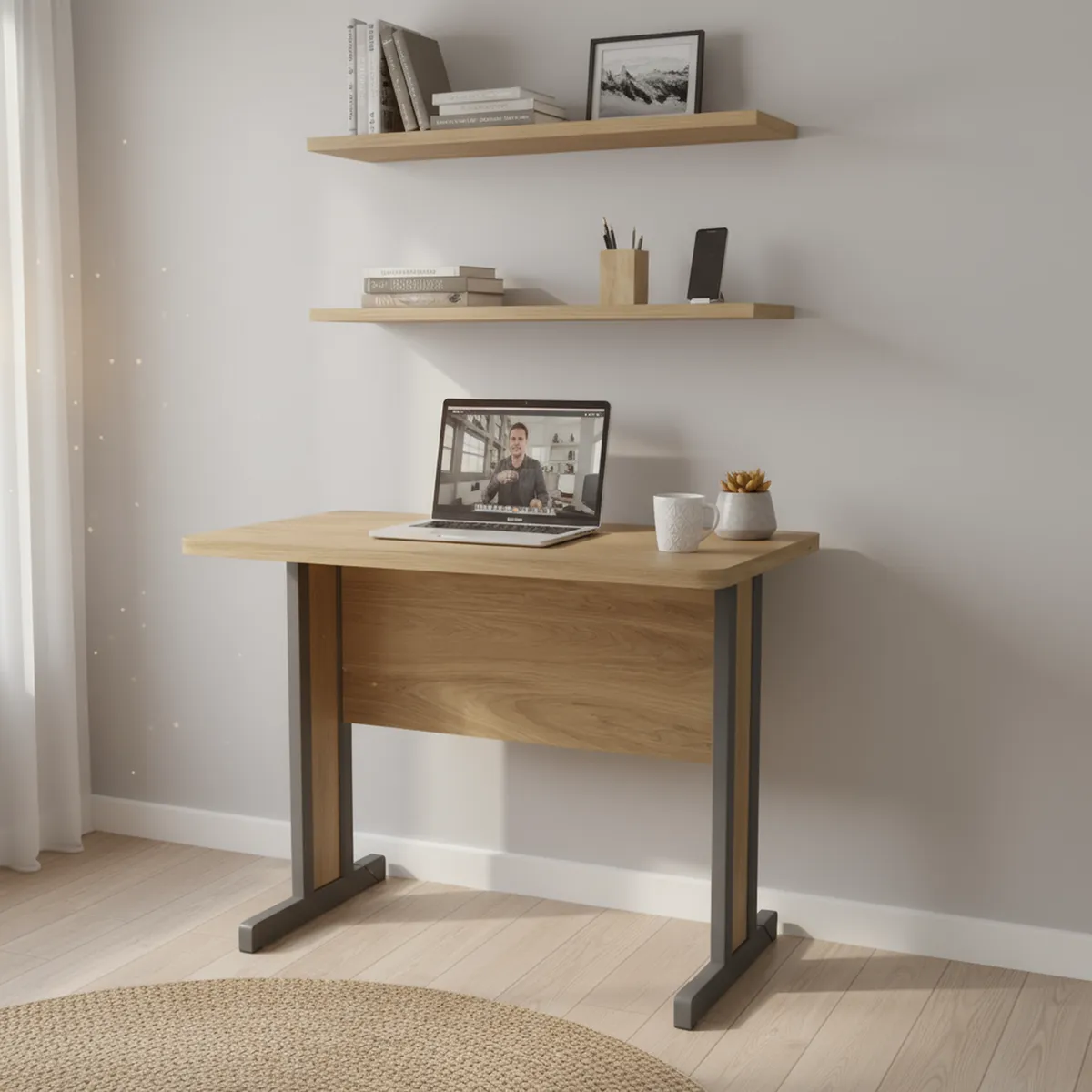 HOGA - Escritorio Versátil Castaño 100x75x60 cm