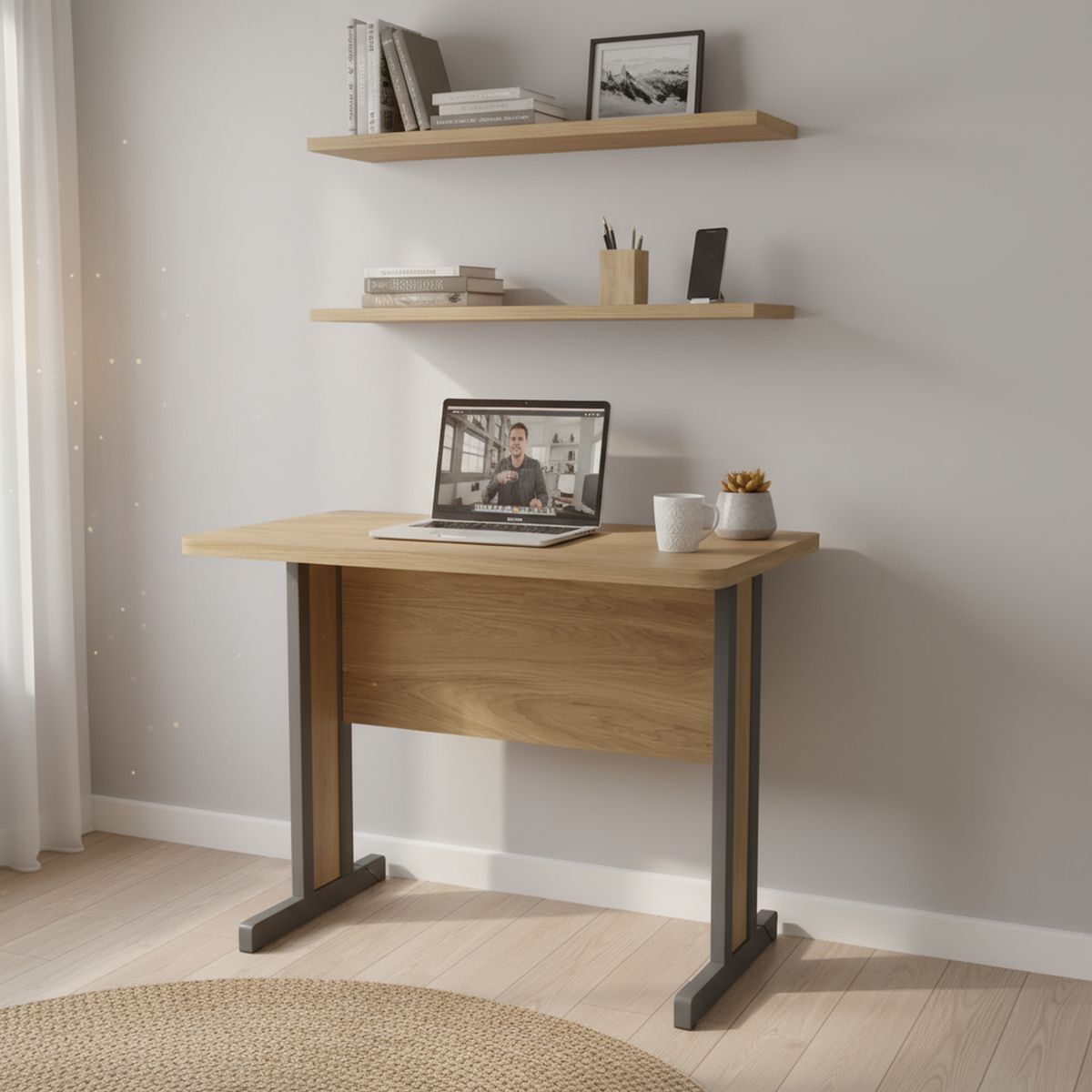 HOGA - Escritorio Versátil Castaño 100x75x60 cm