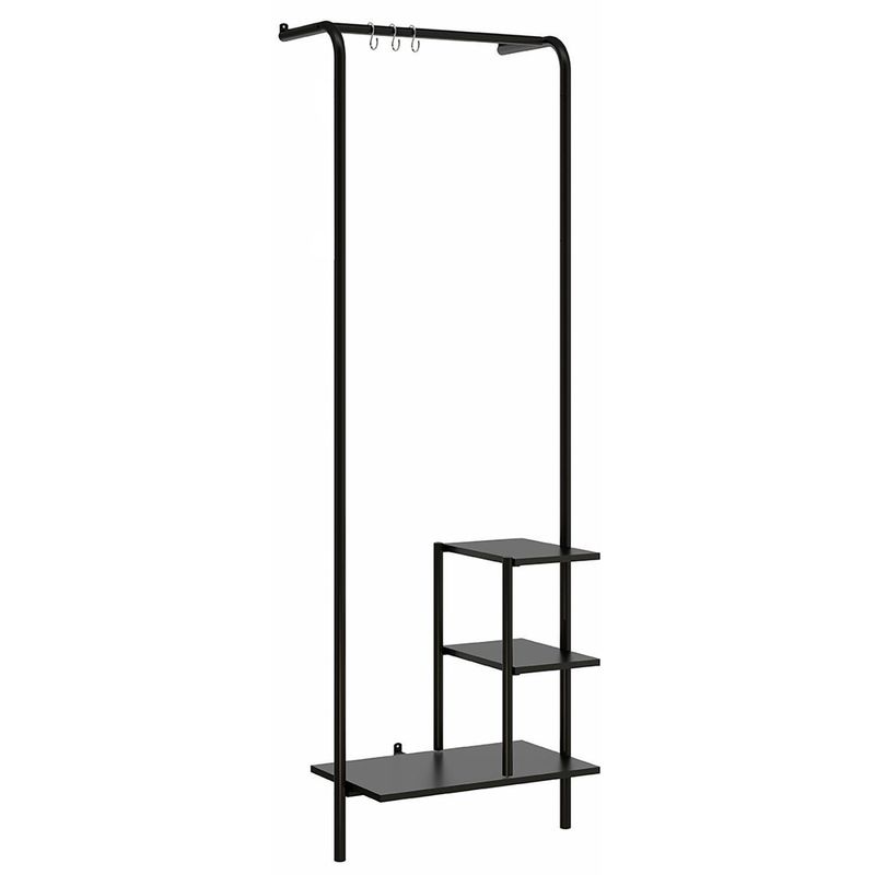 HOGA - Estante Connect MDP 3 Nivel(es) 60x181x44 cm Negro