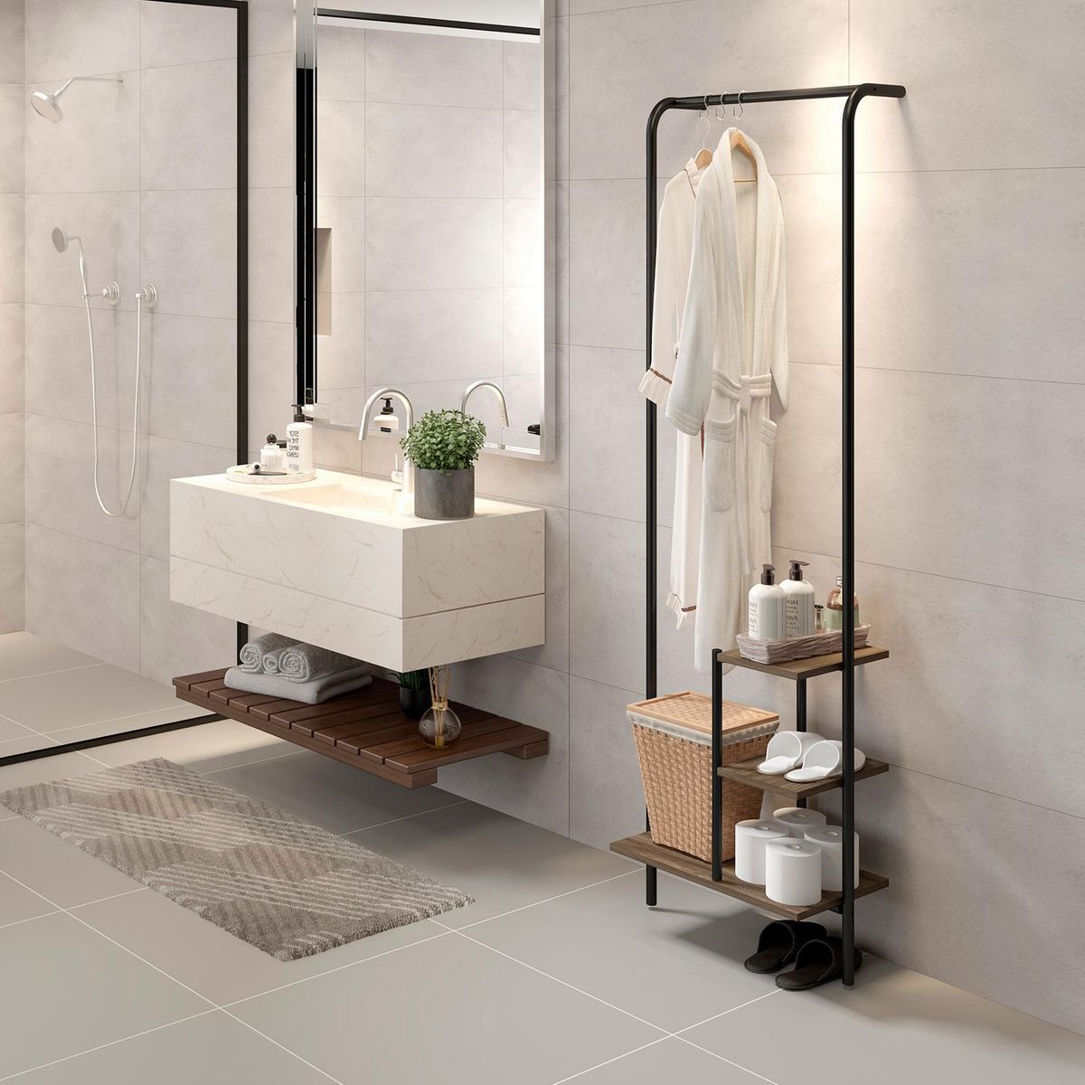 HOGA - Estante Connect MDP 3 Nivel(es) 60x181x44 cm Legno