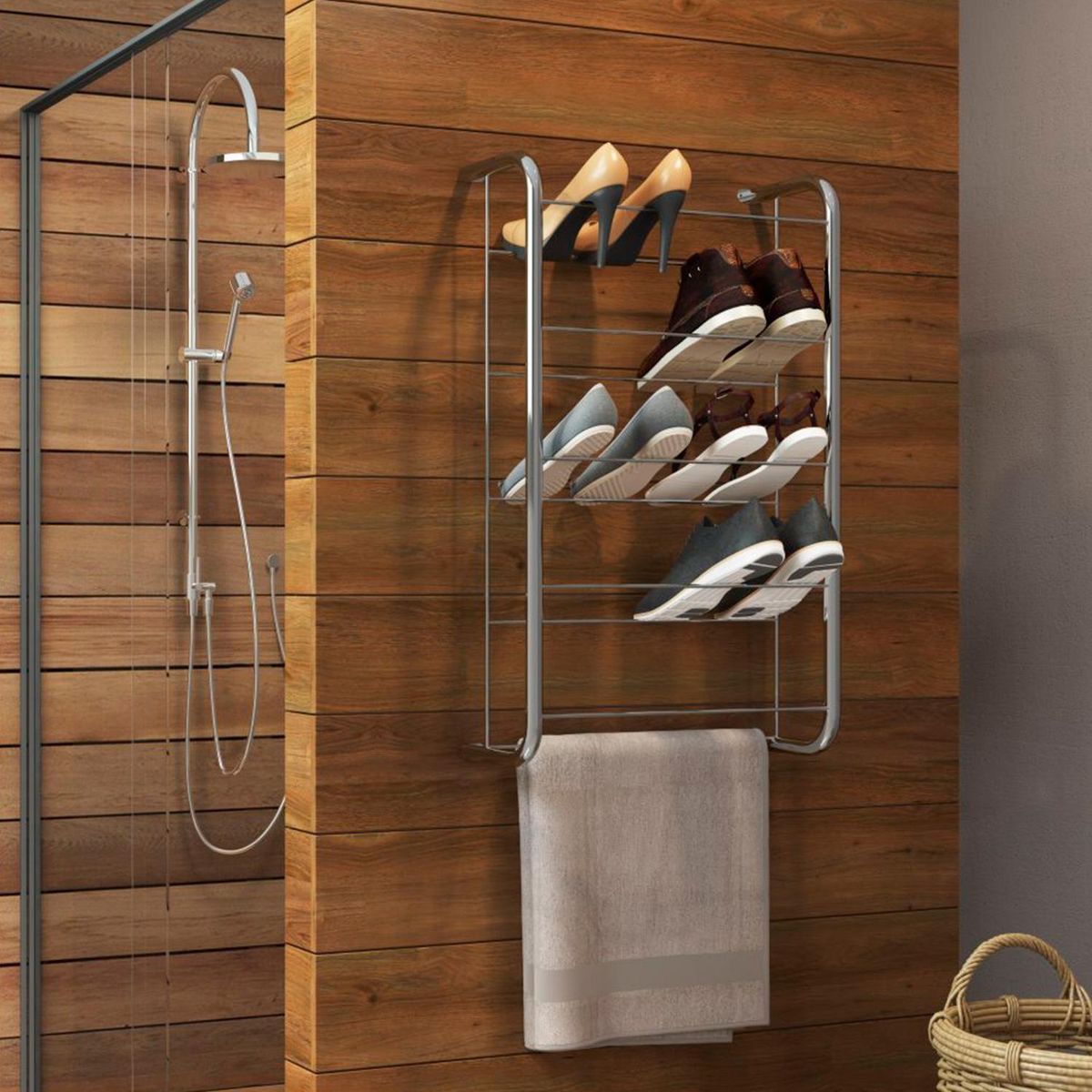 HOGA - Estante Connect MDP 4 Nivel(es) 50x81x19 cm Cromado