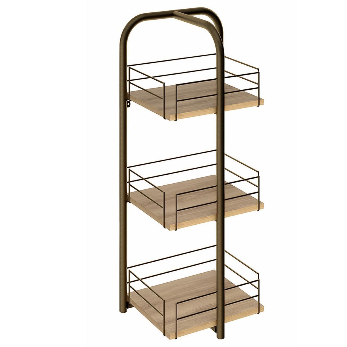 HOGA - Estante Connect MDP 3 Nivel(es) 36x83x27 cm Café