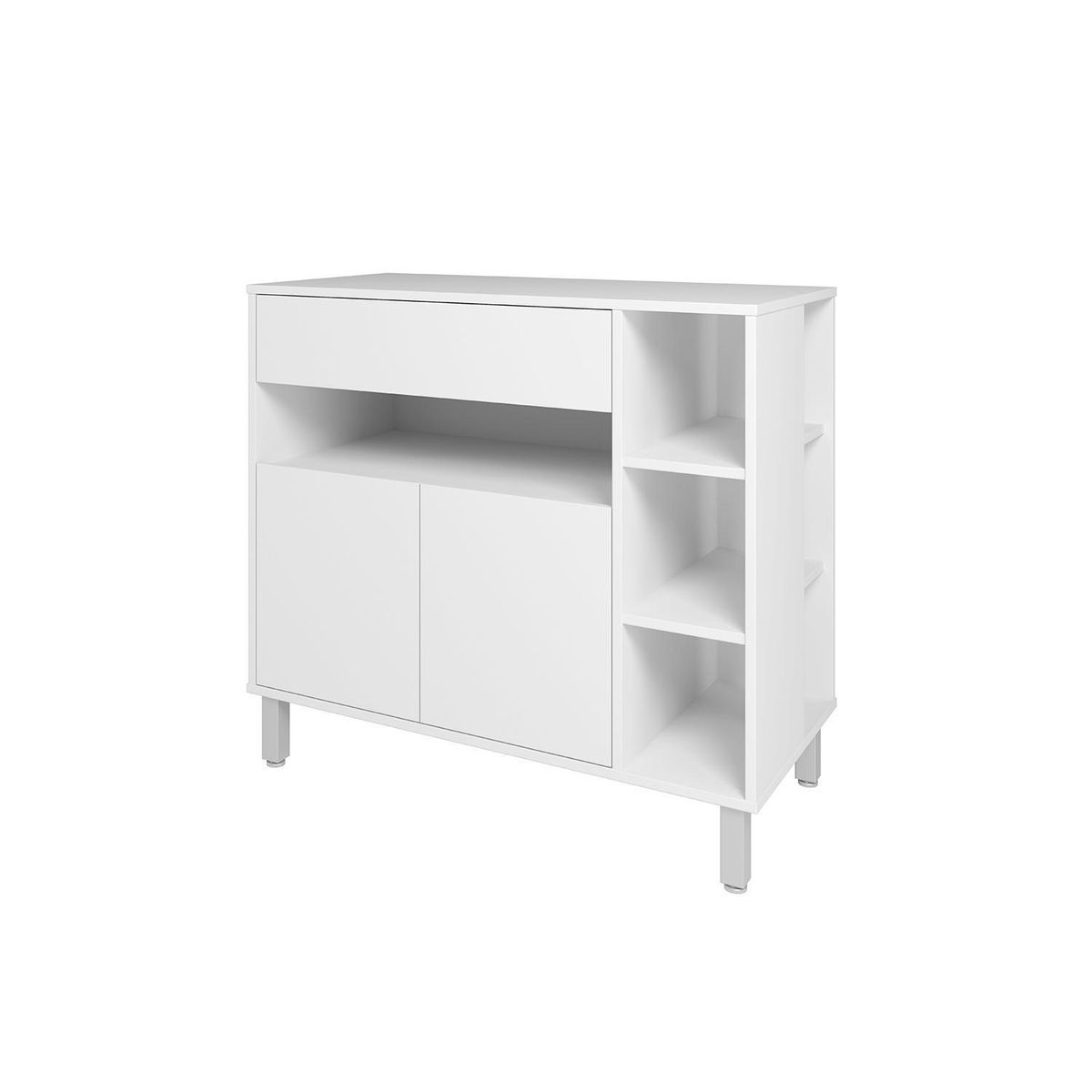 HOGA - Gabinete Low MDP 4 Nivel(es) 90x83x45 cm Blanco