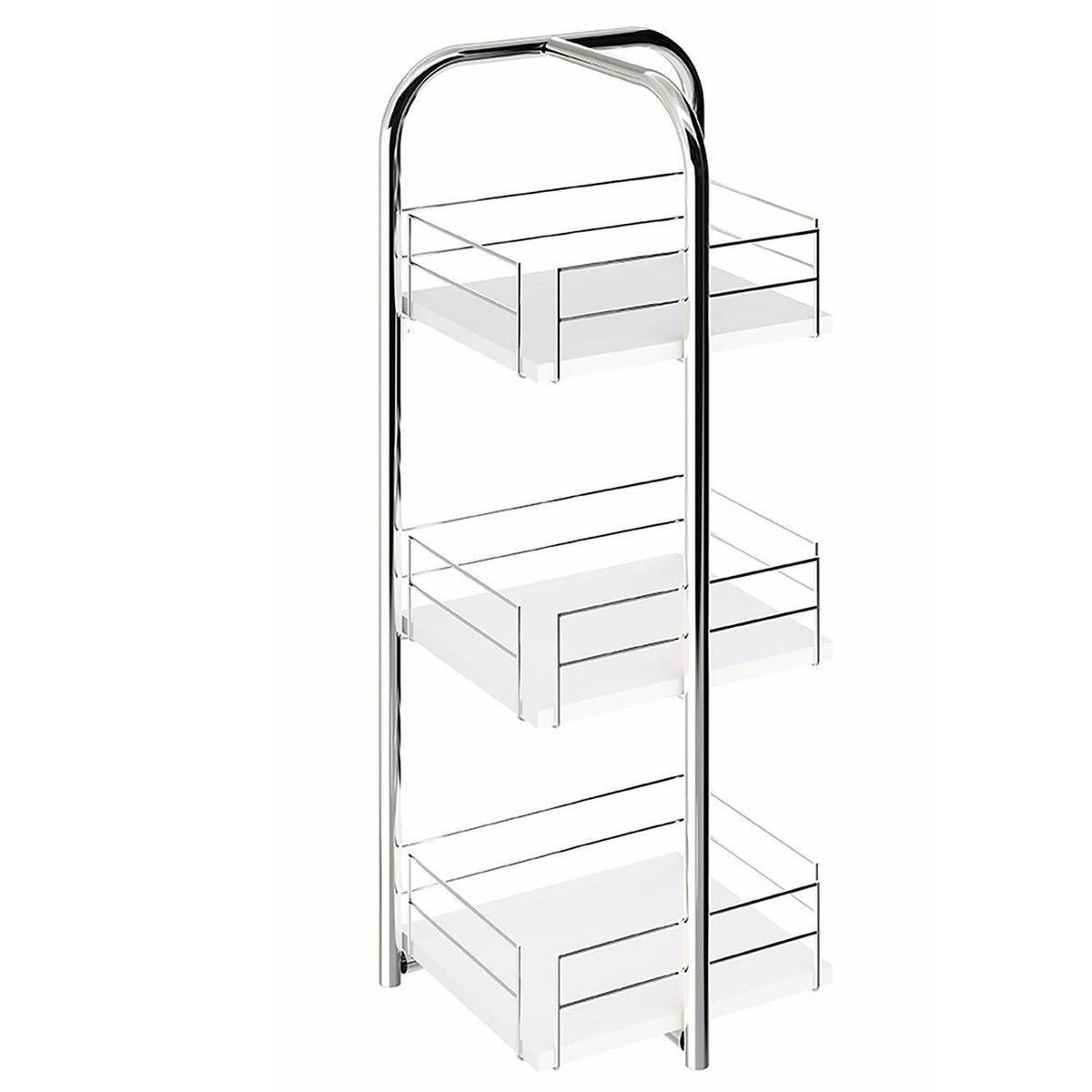 HOGA - Estante Connect MDP 3 Nivel(es) 36x83x27 cm Cromado