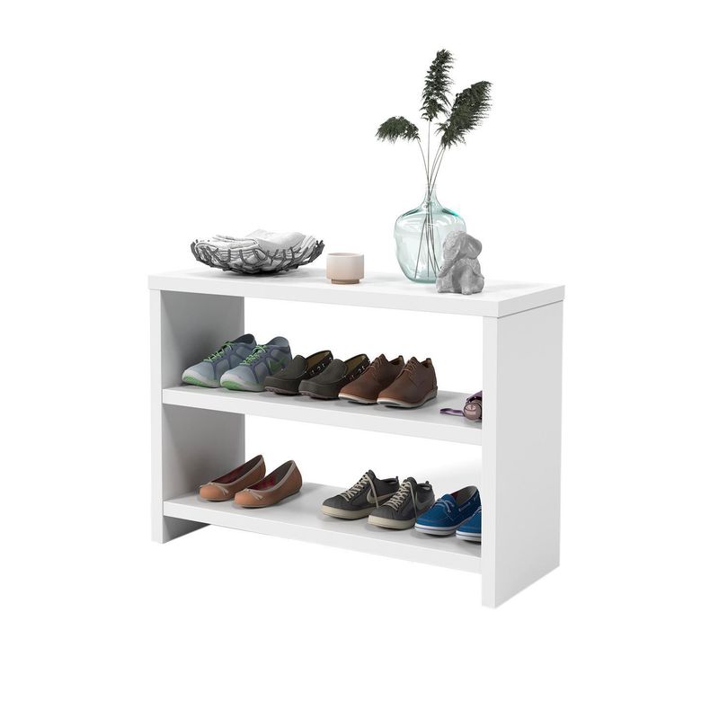 HOGA - Zapatera Aura MDP 2 Nivel(es) 68x45x25 cm Blanco