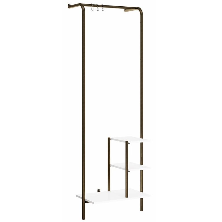 HOGA Estante Connect MDP 3 Nivel(es) 60x181x44 cm Oro Envejecido