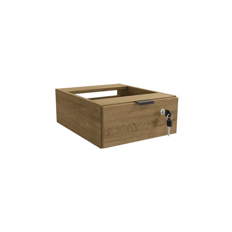 HOGA - Cajón para escritorio office con llave castaño