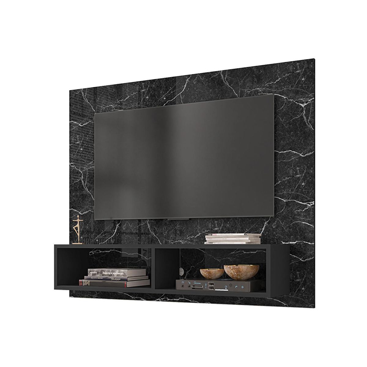 HOGA - Panel Rack TV 42 " Viena Negro 108x90x25 cm