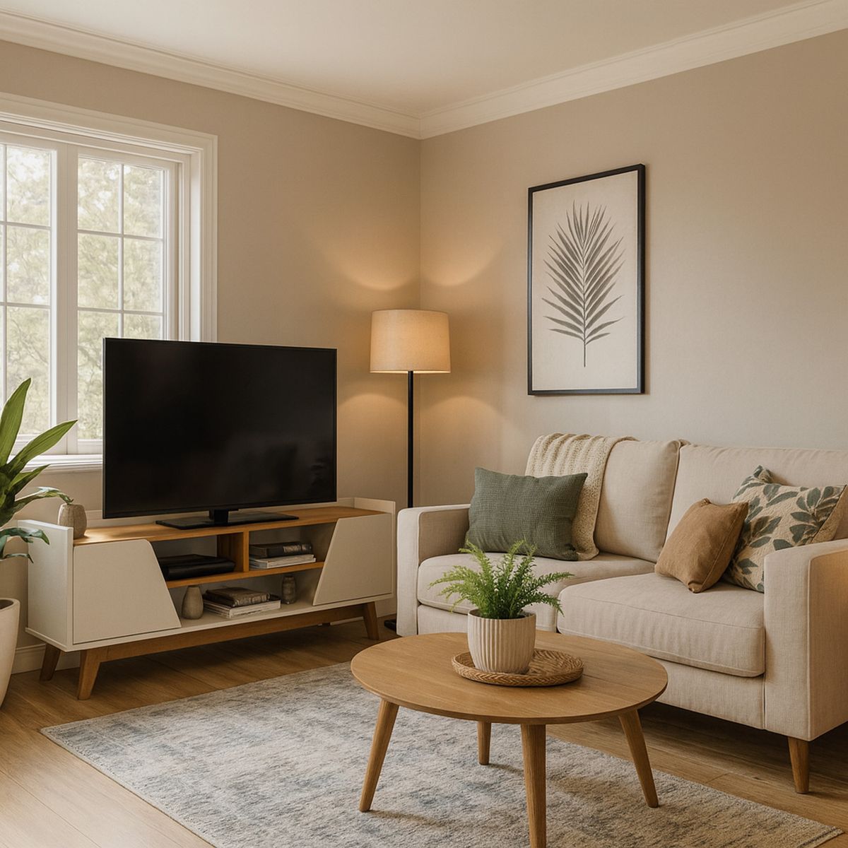 HOGA - Rack TV 65 " Turim Blanco 160x60x36 cm