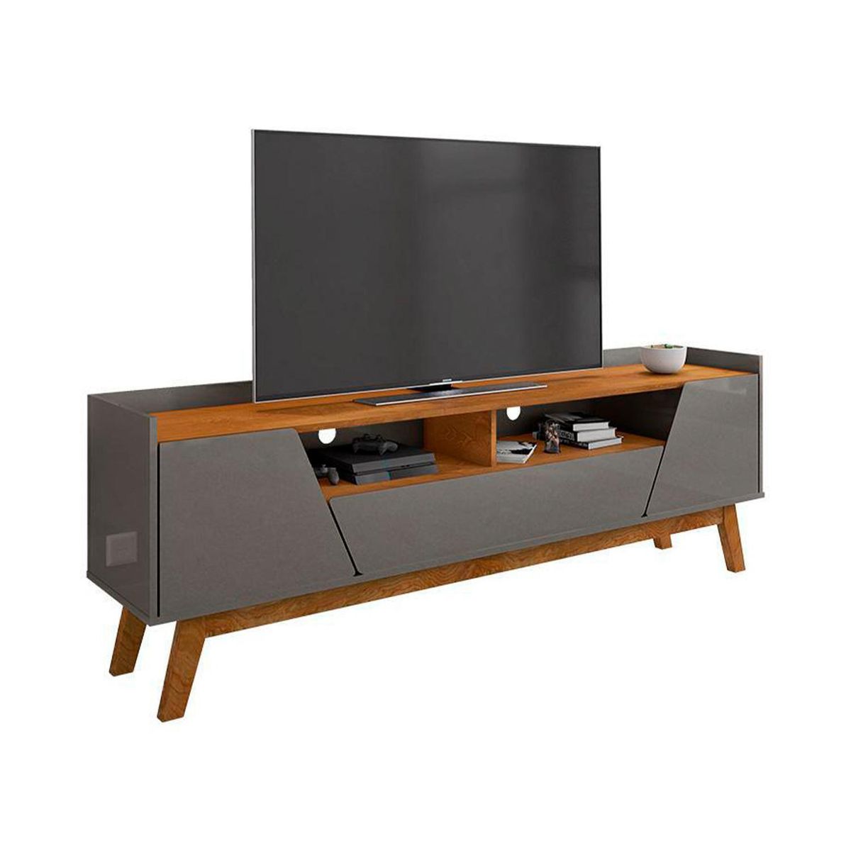 HOGA - Rack TV 70 " Florencia Titanium 180x60x36 cm