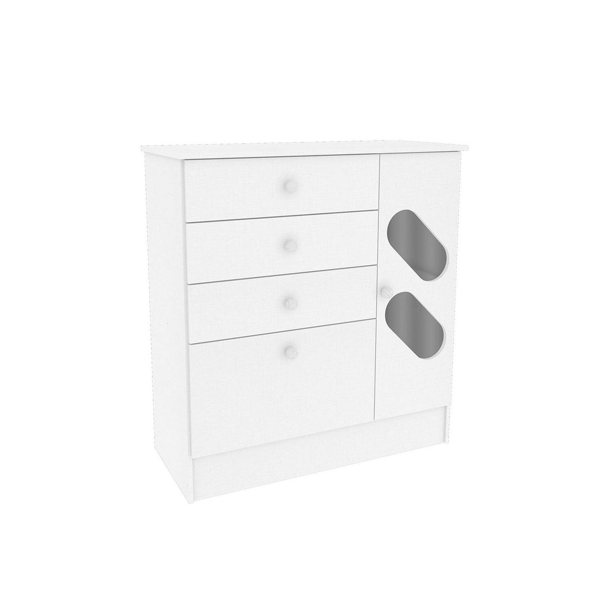 ALTAVISION - Cómoda 1 Puerta(s) 93x100x41 cm Blanco