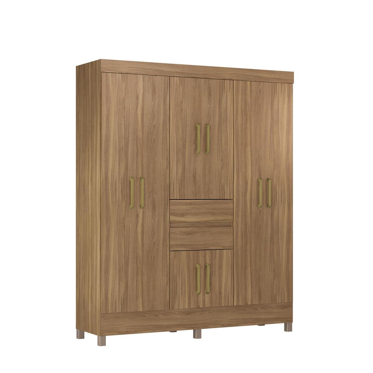 ALTAVISION - Clóset Munique 8 Puerta(s) 2 Cajón(es) 4 Repisa(s) 162x201x47 cm Café/Blanco