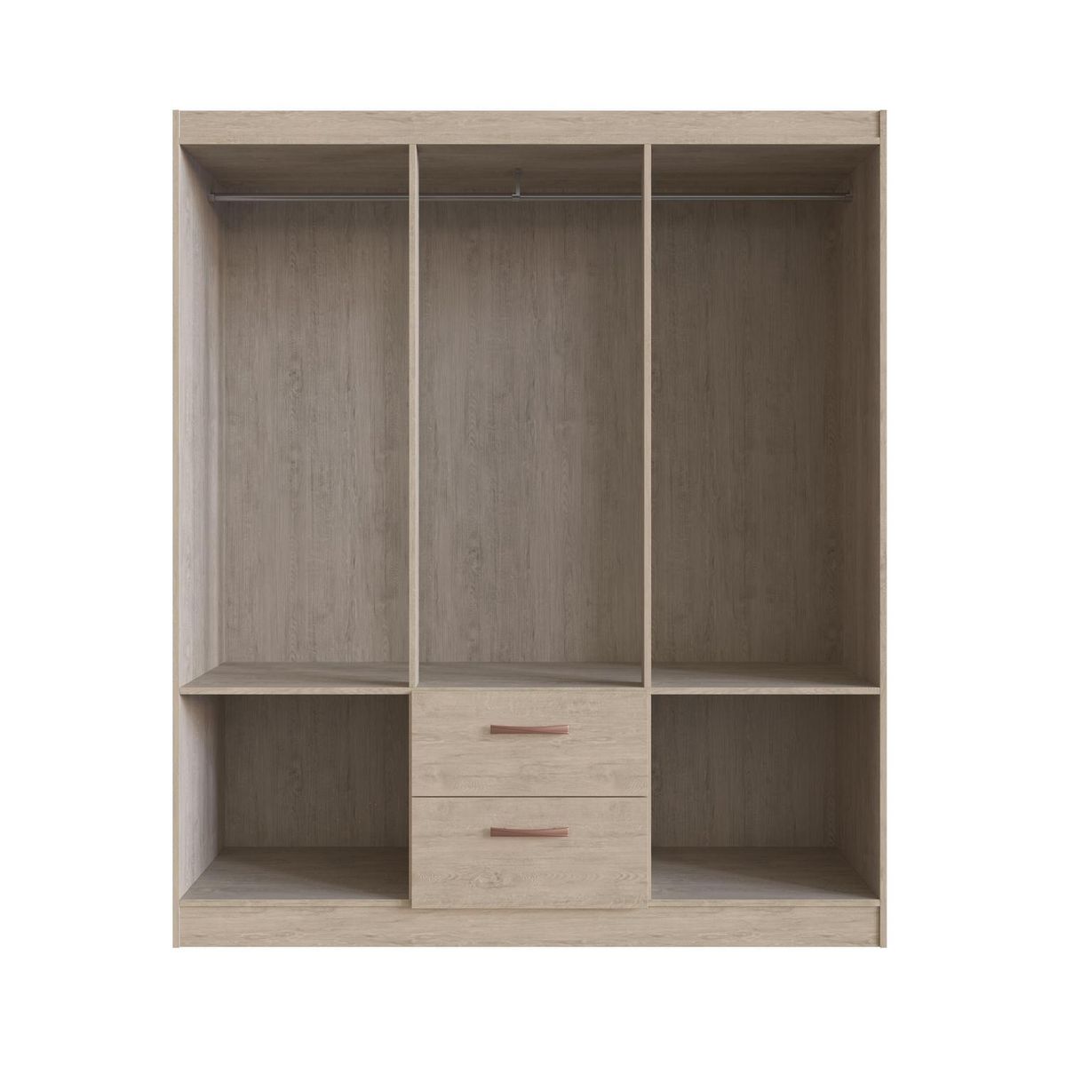ALTAVISION - Clóset Madrid 6 Puerta(s) 2 Cajón(es) 1 Repisa(s) 156x183x45 cm Arena