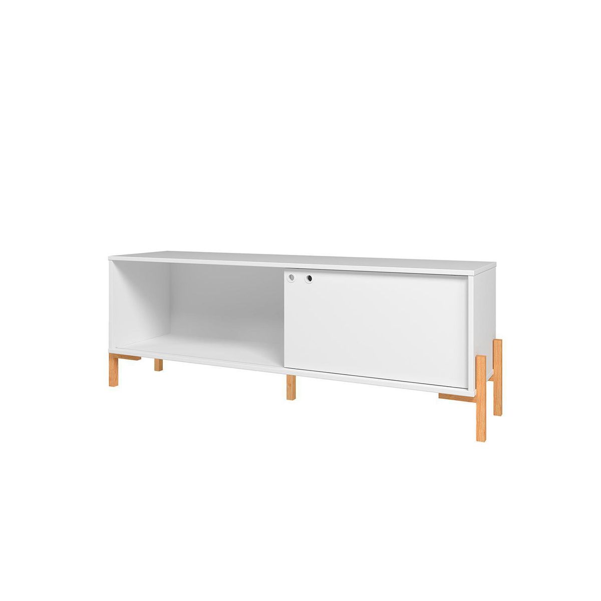 HOGA - Rack TV 50 " Corner Blanco 140x50x35 cm