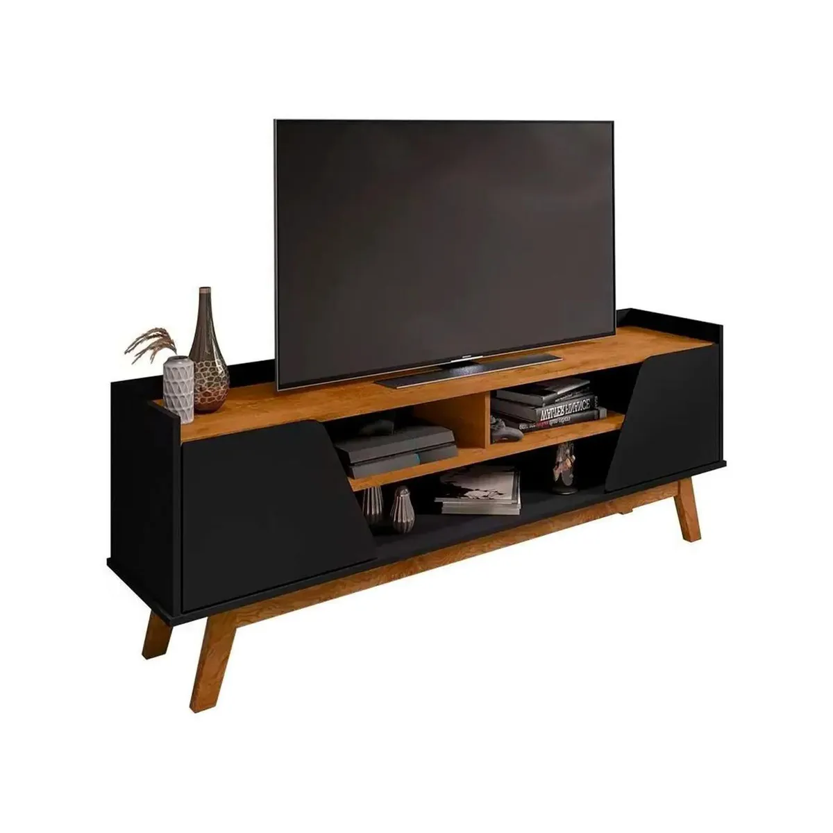 HOGA - Rack TV 65 " Turim Negro 160x60x36 cm