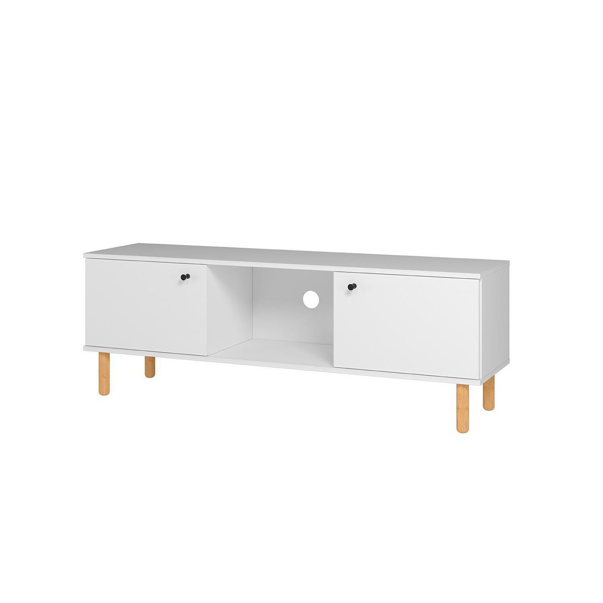 HOGA - Rack TV 55 " Easy Blanco 135x47x36 cm