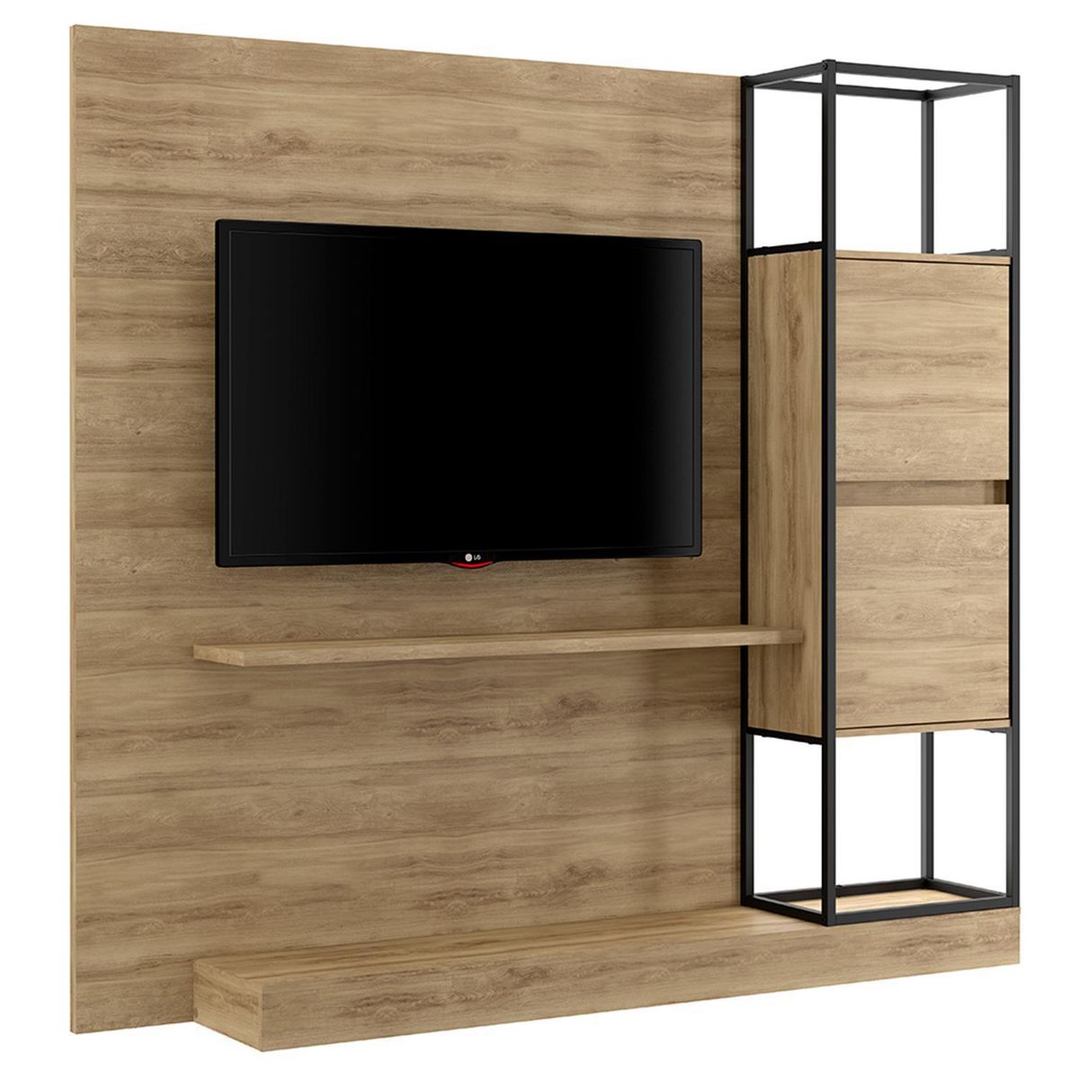 HOGA - Rack TV 60 " Home Design Noce 191x180x33 cm