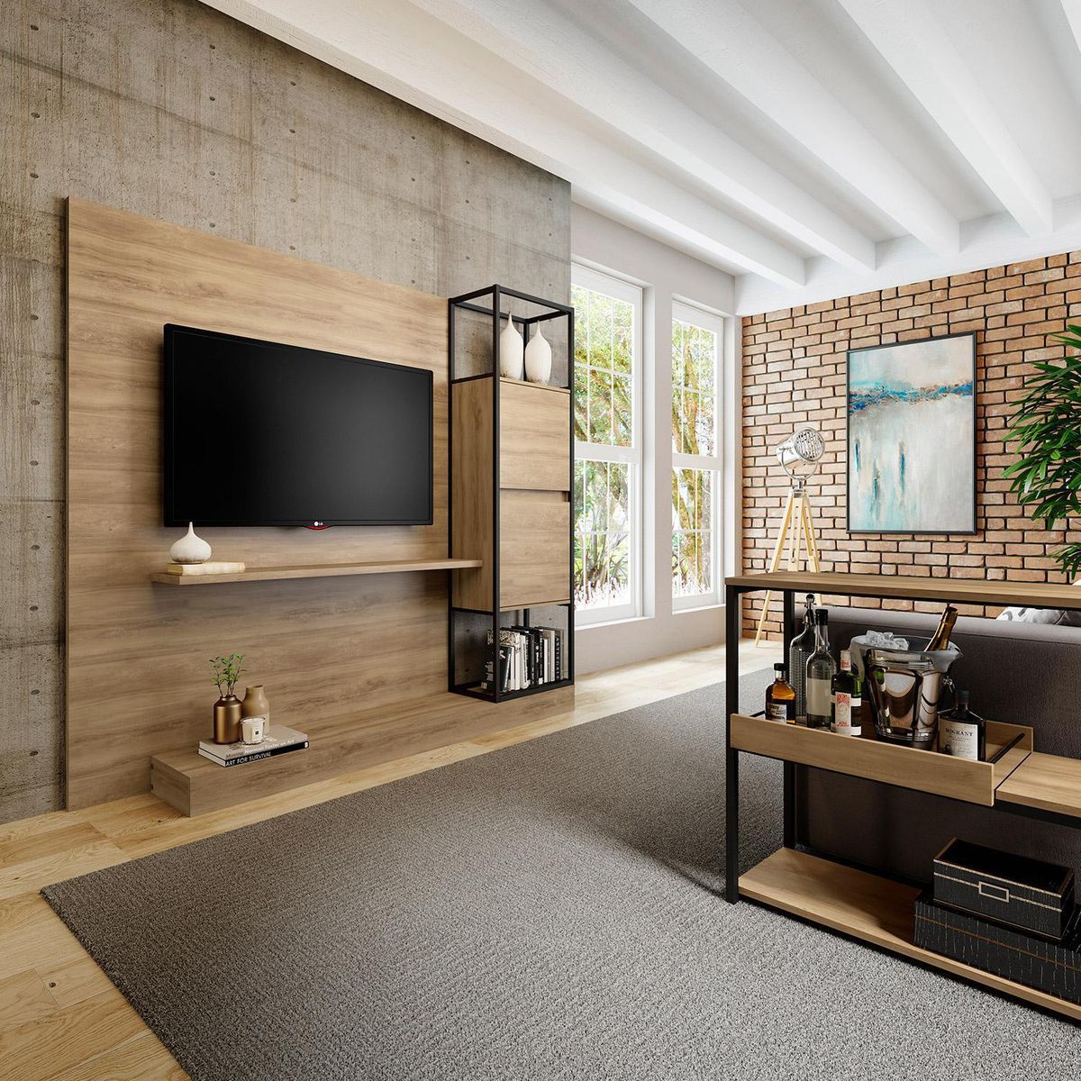 HOGA - Rack TV 60 " Home Design Noce 191x180x33 cm