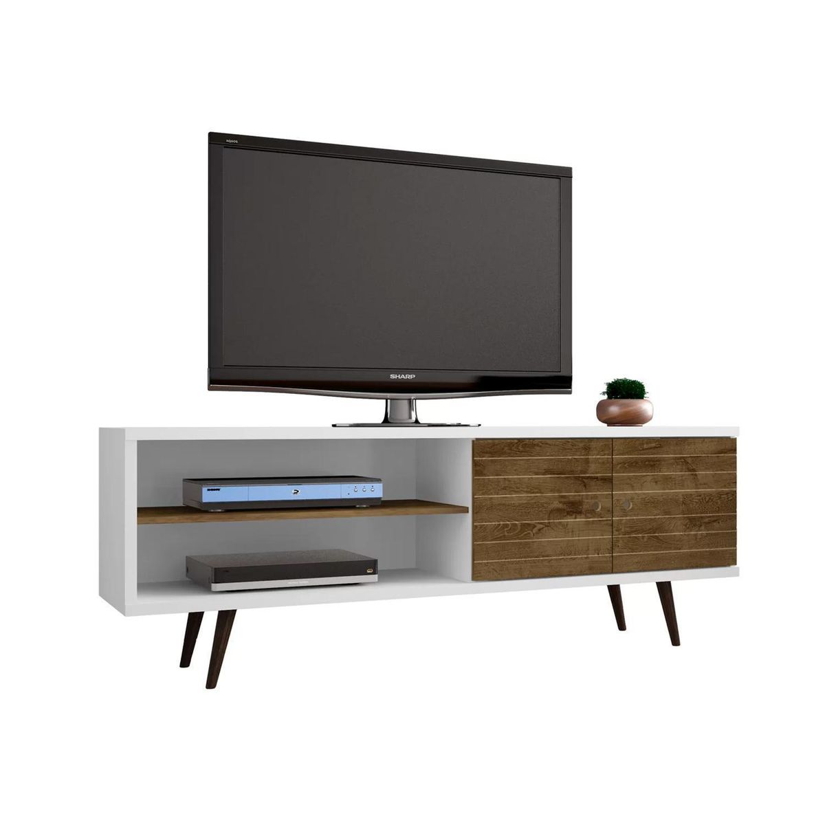 HOGA - Rack TV 70 " Onix Blanco 160x65x39 cm