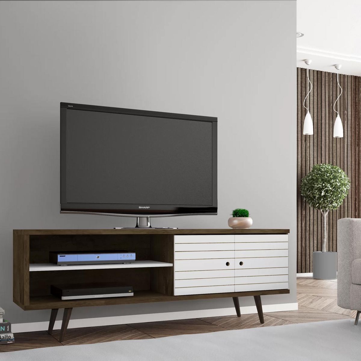 HOGA - Rack TV 70 " Onix Rústico 160x65x39 cm