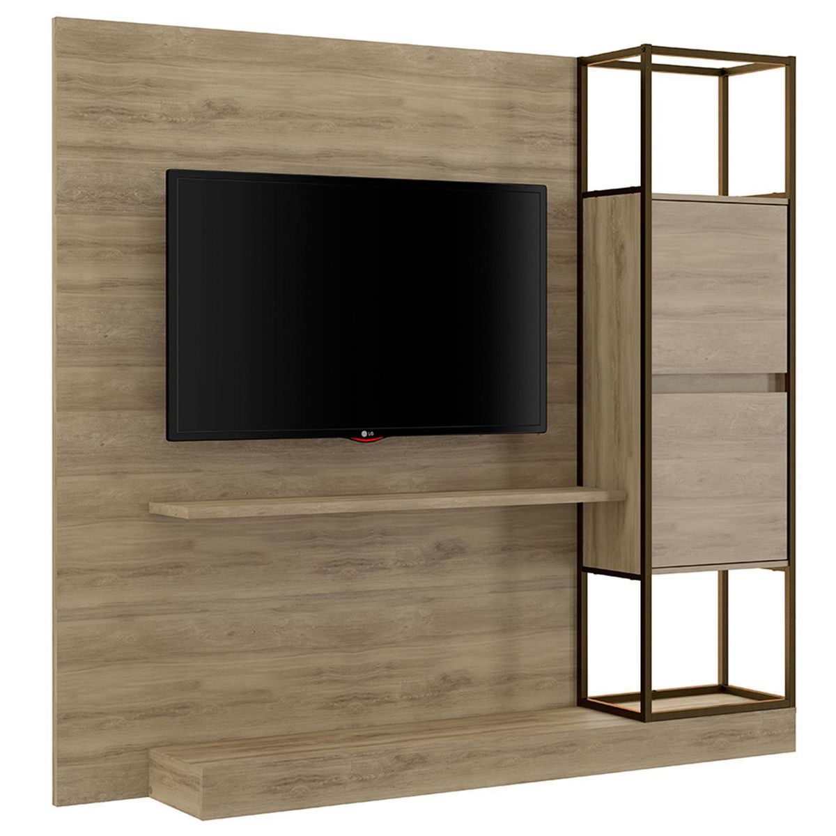 HOGA - Rack TV 60 " Home Design Noce 191x180x33 cm