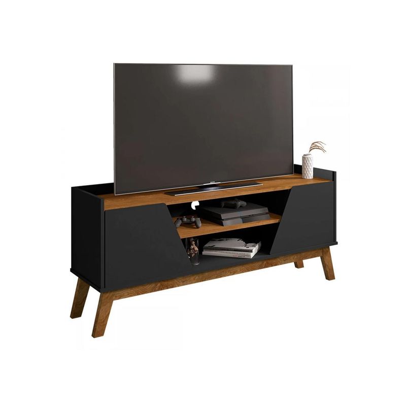 HOGA - Rack TV 55 " Milao Negro 135x60x36 cm
