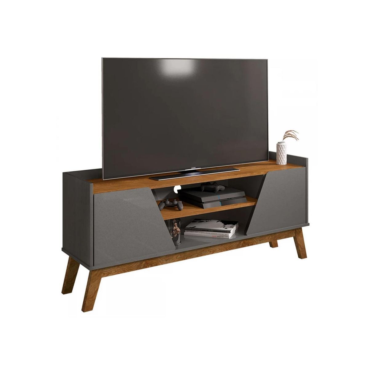 HOGA - Rack TV 55 " Milao Titanium 135x60x36 cm